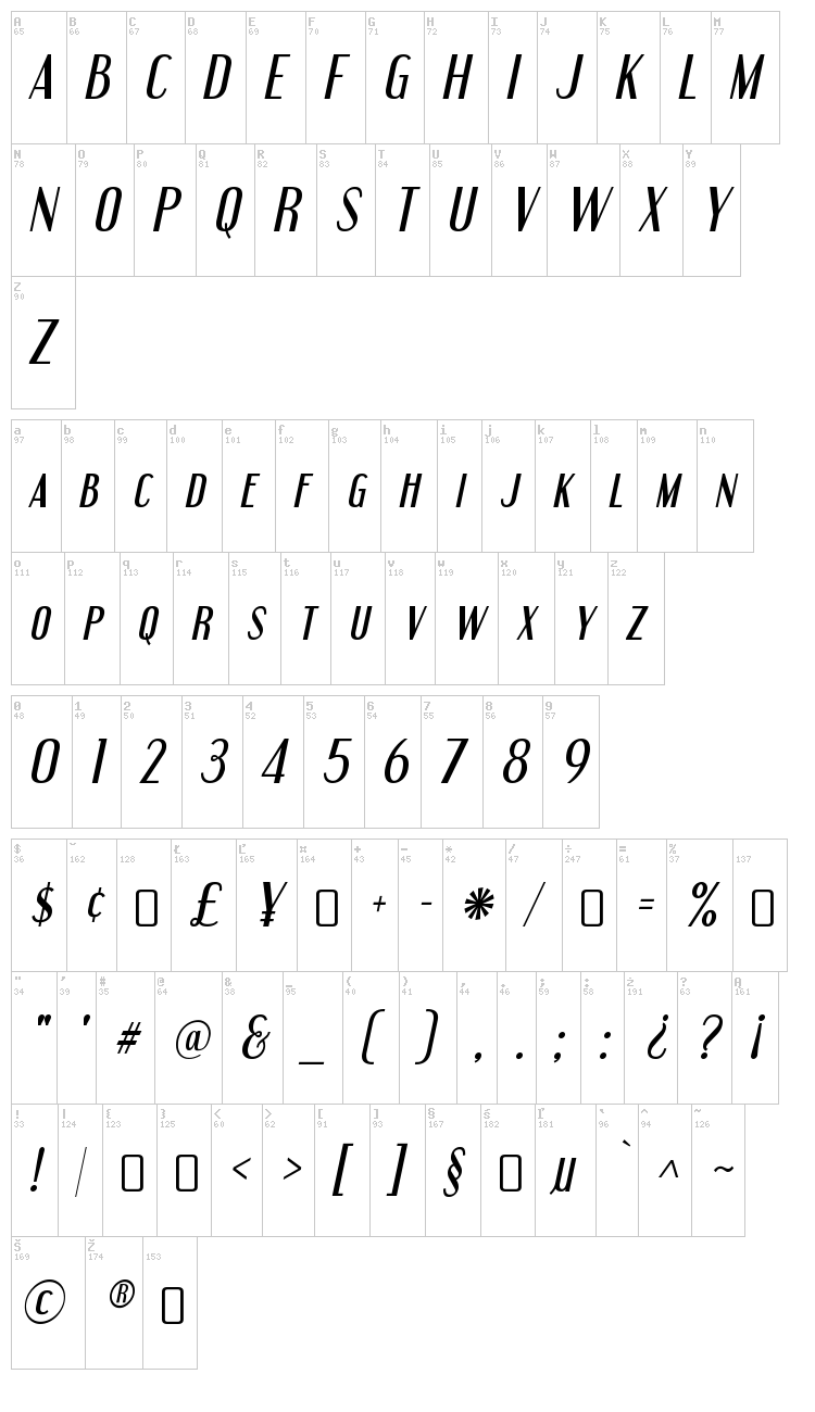 Engebrechtre font map